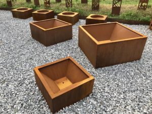 Brasero en acier Corten