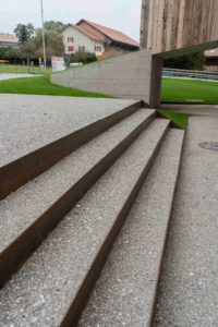 Escalier en acier Corten